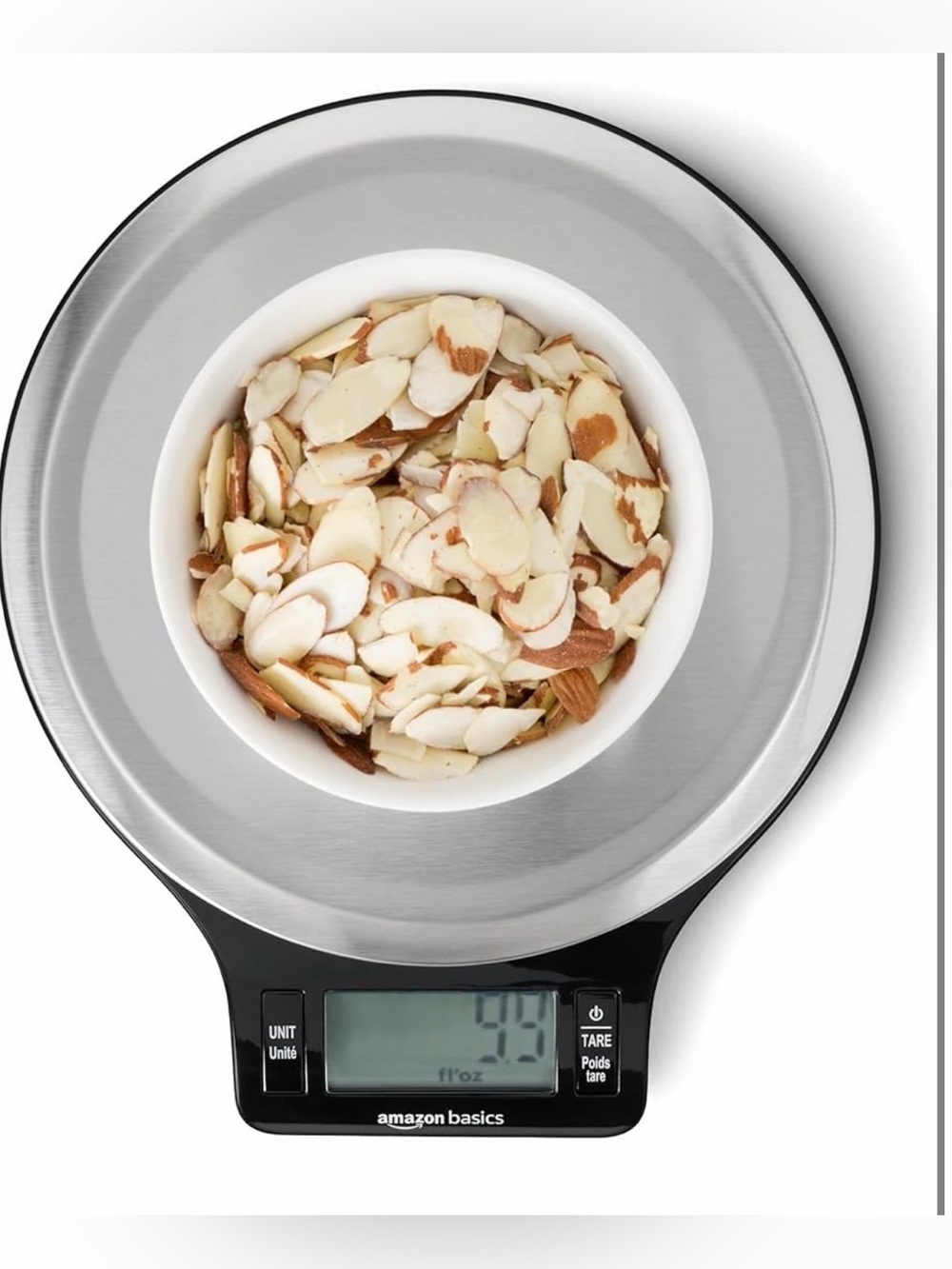 NEW: Amazon Basics Digital Kitchen Scale in Black and Silver